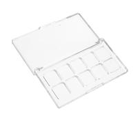 OSOLADY Boîte De Maquillage Vide Transparente 10 Compartiments 18x18mm pour Fards à Paupières, Rouges à Lèvres, Palette De Peinture Aquarelle, Rangement Cosmétique pour Voyage Et Usage Quotidien