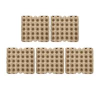 OSOLADY Boîtes à œufs 30 emplacements 5pcs en carton pulpe, protection réutilisable empilable, rangement pour cuisine et réfrigérateur, beige