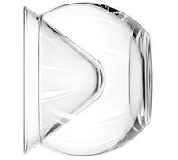 OSOLADY Bol en Verre 2-en-1 Compartiment à Glace Saladier Isotherme pour Fruits de Mer et Apéritifs, Petit Format Triangulaire 170 Ml pour Service Cocktail