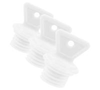 OSOLADY Bouchons pour Bouillottes en Caoutchouc Blanc 3 Pièces Design à Filetage, Faciles à Utiliser et Étanches pour Bouillotte Eau Chaude Portable