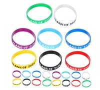OSOLADY bracelet en silicone, cadeaux de fin d'études, Lot de 24, Stylish Graduation Design, unique Class of 2026 graphics, léger, facile à distribuer, pour graduation event et end of