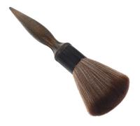 OSOLADY Brosse à Cou de Barbier en Fibres Douces Manche en Bois Long Plumeau de Coiffeur pour Nettoyage Après Coupe Outil Professionnel pour Salon et Usage Personnel