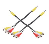 OSOLADY Câble Adaptateur Av Multi-usage 3 Pièces Connecteurs Femelles 3rca en Pvc et Cuivre, Réutilisable, pour Récepteurs Av Satellite et Téléviseurs