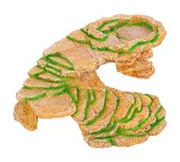 OSOLADY Cachette pour Tortues en Résine Grosse Taille, Plateforme de Repos Imitation Pierre Naturelle, Échelle Décorative pour Terrarium Reptiles et Amphibiens, Accessoire Habitat Tortue