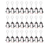OSOLADY Cadeau de retour d'invité 40 porte-clés pingouins en PVC, décorations pour sacs et clés, adaptés aux fêtes d'anniversaire et événements le thème des animaux d'hiver