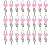 OSOLADY Cadenas Mini Cœur Style Vintage avec Clés en Alliage et Plastique Légers et Faciles à Transporter Lot de 24 pour Journal et Boîte