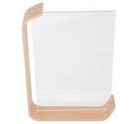 OSOLADY Cadre Photo avec Base en Bois Beige de L Double Face Acrylique Affichage Flottant Créatif et Angles de Vue Polyvalents pour Décoration de Table et Mariage