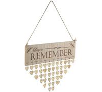 OSOLADY Calendrier D'anniversaires en Bois Soi-même avec Disques Réarrangeables et Surface à Écrire pour Décoration Murale Familiale et Commémoration des Jours Spéciaux