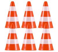 OSOLADY Cônes de Signalisation Sécurité Routière Lot de 6 en PE Portables avec Haute Visibilité pour Chantier et Parking et Piétons
