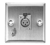 OSOLADY Connecteur Femelle Caoutchouc Argenté à Panneau pour Haut-parleur Audio et Microphone Compatible Usage Professionnel et Décor Maison Karaoke