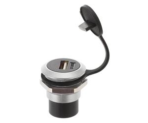 OSOLADY Connecteur USB Industriel 2.0 Passe Cloison Extension de Cloison Femelle-Femelle pour Installation sur Panneau en Milieu Industriel