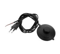 OSOLADY Cordon d'alimentation avec Interrupteur à Pied Prévention des Risques D'incendie Noir Fabriqué en Abs, Simple et Stylé pour Lampe pour Bureaux et Ateliers