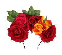 OSOLADY Couronne Mexicaine pour Cheveux Fleurs Solide, Coiffe pour Fête Costumée Femmes et Filles, pour Halloween Jour des Morts