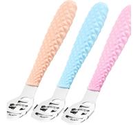 OSOLADY Couteau Pédicure en Pp et Acier 3 Pièces pour Enlever Peaux Mortes et Callosités, Outil Professionnel pour Usage à Domicile et Pieds