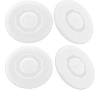 OSOLADY Couvre-gobelets Forme Ronde Pratique Réutilisables en Silicone Alimentaire 4 Pièces Trou pour, Lisse et Facile à Nettoyer pour Boissons Chaudes