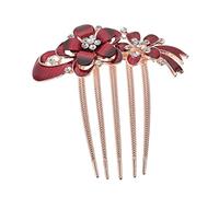 OSOLADY Cristal Diamant Peigne À Cheveux Cheveux Côté Cheveux Accessoires Pour Femmes Bal Diadème Fleurs Sur Clips Pour Demoiselles D'Honneur Pinces À Cheveux Vintage Chignon Pince À