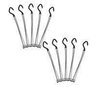 OSOLADY Crochets Suspendre pour Pots de Fleurs Noirs en Plastique, Lot de 10, Grosse Capacité, Design Suspendu pour Jardin Vertical et Décorations Suspendues