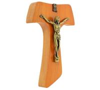 OSOLADY Croix Murale Bois Décorative Ornement Spirituel Shape Pour Bureau Et Salon Artisanat Traditionnel Avec Sculptures Intriquées Accessoire De Décoration Pour Intérieur