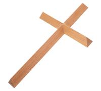OSOLADY Croix Murale Bois Naturel Décoration Rustique Pour Église Et Fêtes Installation Facile Support De Foi Et Inspiration