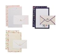 OSOLADY de Papiers à Lettres Simples et Beaux 6 Ensembles Motifs Fleurs Colorés en Papier, pour Protéger et Stocker Vos Courriers