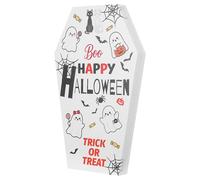 OSOLADY Décoration de Table pour Halloween - Panneau de Pierre tombale de Maison hantée - Bloc de Pierre tombale à Motif fantôme de Ferme pour étagère à étages et cheminée