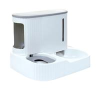 OSOLADY Distributeur Automatique d'eau Croquettes pour Animaux de Compagnie, Bol Amovible en Plastique Alimentaire, Capacité Moyenne, Transparent, pour Chien et Chat, Couleur Aléatoire