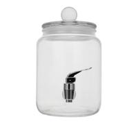 OSOLADY Distributeur de Vin en Verre Classique Robinet pour Stocker et Servir Rhum et Boissons, Design Élégant, pour Fêtes et Mariages