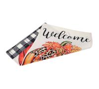 OSOLADY Drapeau et Nœud, Décoration Extérieure Unique Automne Double Face en Lin Citrouille de Jardin pour Pelouse et Jardin