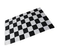 OSOLADY Drapeau Noir et Blanc de Course à Carreaux Résistant la Déchirure en Polyester, Motifs Visibles Recto Verso pour Parades et Décorations de Jardin