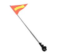 OSOLADY Drapeaux de bateau et mât rétractable - Drapeau pour ski nautique, kayak et bouée tractée avec support crocodile, équipement de sécurité pour la bouée, le wakeboard et autres sports