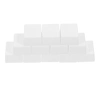 OSOLADY Ensemble de godets de peinture aquarelle 12 demi-bacs en plastique ABS blanc pour peintres, palette portable pour aquarelle et huiles en extérieur