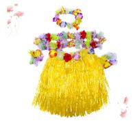 OSOLADY Ensemble Hawaiian Party Jupe Plage Guirlande Accessoires De Fête Luau Décorations De Fête Tenue Décorations De Fête Tropicale Costume Jungle Thème Décorations De Fête Lei Et Jupe