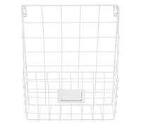 OSOLADY Étagère Murale en Fer Blanc pour Rangement de Documents et Magazines, Structure Simple en Métal Filaire, pour Bureau ou École
