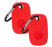 OSOLADY Étuis de en Silicone Rouge Couverture Traceur Portable Lot de 2 Manchon Antichoc avec Compatibles Tile Pro 2022 pour Clés, Cartables et Objets Personnels