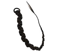 OSOLADY Extension De Queue De Cheval Longue Perruque Queue De Cheval Tressée Mèche Boule De Cheveux Pour Femmes Noires