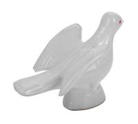 OSOLADY Figurine De Pigeon Céramique Blanche Sculpture Oiseau Ornement pour Décoration Intérieure Et Jardin Petite Statue De Colombe