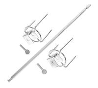 OSOLADY Fourchettes à Barbecue en Acier Inoxydable Rotissoire Poulet, Gadget Cuisine Rotatif pour Cuisson Uniforme, Longueur de Tige 28 Cm