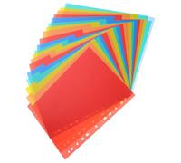OSOLADY Intercalaires Perforés en Plastique pour Classeur A4, Séparateurs de Documents Onglets Écrits, 1 Set Rouge pour Organiseur et Planner