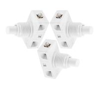 OSOLADY Interrupteur à Bouton-poussoir Auto-bloquant 3 Pièces pour Appareils Électroménagers, Matériau Abs et Cuivre, Compact et Fiable pour Projets DIY et Équipements Électriques