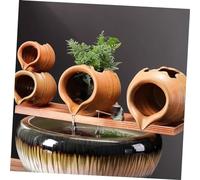 OSOLADY Jar Céramique Vintage pour Fontaine Décorative Extérieur Distributeur Eau Circulation pour Jardin et Cour pour Créer Un Aquatique Zen