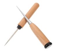 OSOLADY Kit 2 Pièces Outils Travail du Cuir Manche en Bois Ergonomique, Acier Inoxydable, Léger, pour Réparation de Chaussures et Usage Domestique