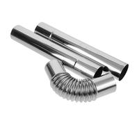 OSOLADY Kit de 3 tuyaux de cheminée en acier inoxydable comprenant 2 tuyaux droits et un coude à 90° - Rallonge de conduit de cheminée pour poêle à bois.