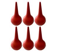 OSOLADY Kit de 6 Bulbes en Caoutchouc Rouge pour Nettoyage Nez Bébé et Oreille Fonction Souffleur D'air pour Parents et Soins Auriculaires Efficaces