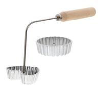 OSOLADY Kit Moules à Pâte et Friture en Plastique Alimentaire, Formes Ronde et Cœur, Accessoires la Cuisine Pratiques pour Maison et Restauration