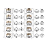 OSOLADY Lot de 10 boucles de mentonnière pour casque de football et de hockey sur glace - Clips de fixation pour masque de gardien de but de hockey - Attaches à pression pour casque de sport