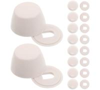 OSOLADY Lot de 10 cache-boulons de WC, capuchons de rechange pour vis de WC, cache-boulons décoratifs avec rondelles pour salle de bain et sol