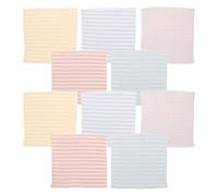 OSOLADY Lot de 10 Ceintures Ventrales en Coton Élastique pour -nés Protège-ventres Multicolores Bleu Blanc Rose Blanc Bleu Rose Maintien Chaud et Confort pour Bébés
