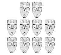 OSOLADY Lot de 10 charnières pour étui de guitare, charnières décoratives antiques à arrêt à 90 degrés pour boîtes à bijoux, armoires, coffres et étuis de guitare vintage