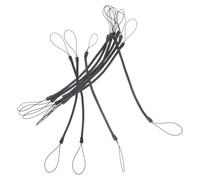 OSOLADY Lot de 10 Cordons Anti-Perte pour Stylet, Lanière Rétractable en Plastique Noir Ø 1,2 Mm X 3,5 Mm, Longueur 200 Mm Embout en Caoutchouc, Attache Polyvalente pour Bureau et Usage