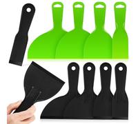 OSOLADY Lot de 10 Grattoirs en Plastique avec Manche Souple pour Décoration Murale Professionnelle et Maison, Outils pour Raclage de Papier Peint et Rebouchage de Trous